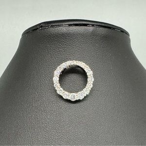 Eternal Circle CZ Sterling Silver Pendant